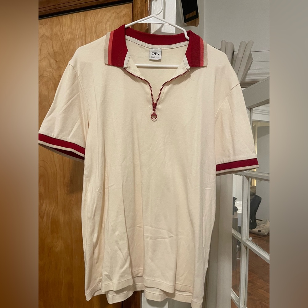 Zara Men’s Polo with Contrasting Side Stripe - Picture 2 of 5